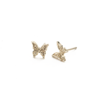 Arete Mariposa pequeña Broquel plata 950