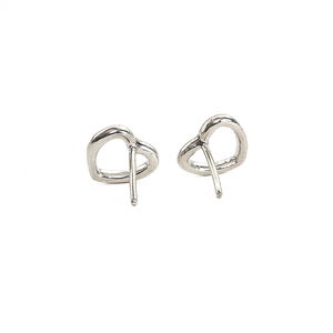 Arete Broquel Silueta Corazón, plata 950