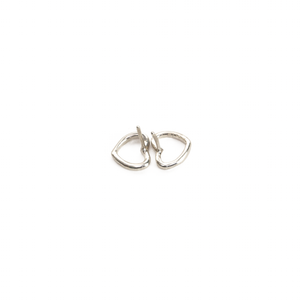 Arete Broquel Silueta Corazón, plata 950