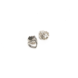 Arete Broquel Silueta Corazón, plata 950