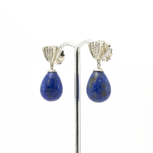 Arete Baker Gota Gorda Lapislázuli c/movimiento plata 950