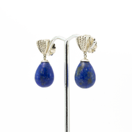 Arete Baker Gota Gorda Lapislázuli c/movimiento plata 950