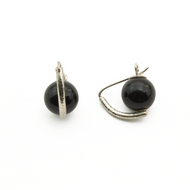 Arete Cristina Ónix plata 950
