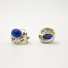 Cargar imagen en el visor de la galería, Arete Fina 2 Lapislazuli plata 950
