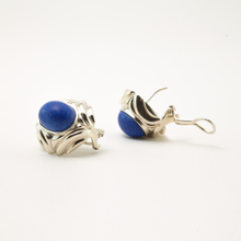 Cargar imagen en el visor de la galería, Arete Fina 2 Lapislazuli plata 950
