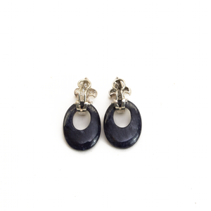 Arete Flor de lis Sodalita, plata 950