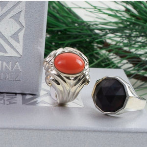 Anillo Fina 2  salmon plata 950