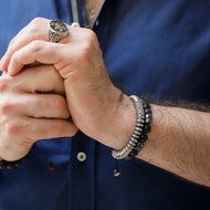 Pulsera Hematita Plateada