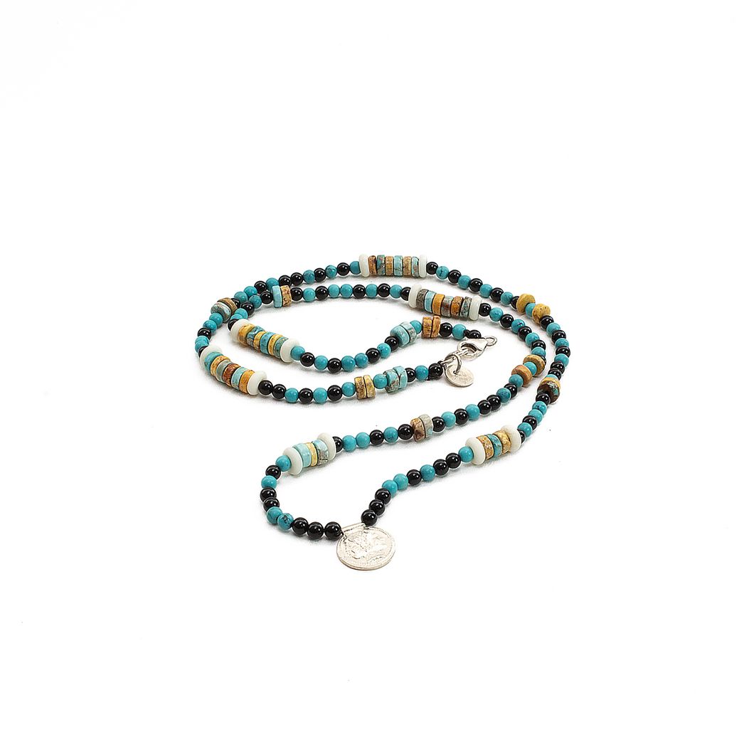 Collar Turquesa Janus plata 950