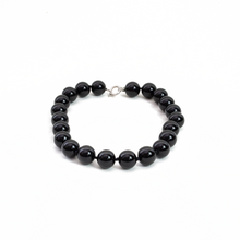 Cargar imagen en el visor de la galería, Collar Ónix 18mm con broche plata 950
