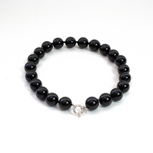 Cargar imagen en el visor de la galería, Collar Ónix 18mm con broche plata 950
