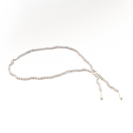 Collar Corbatero Perla gris plata950