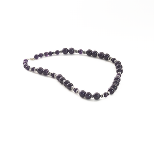 Collar Amatista con Hematita plata 950