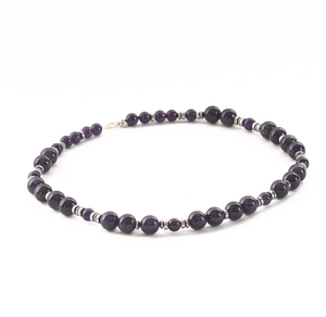 Collar Amatista con Hematita plata 950