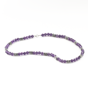 Collar Amatista Facetado plata 950
