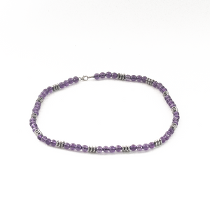 Collar Amatista Facetado plata 950