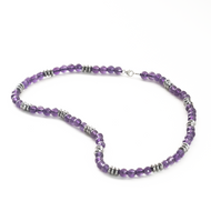 Collar Amatista Facetado plata 950