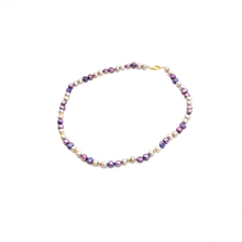 Cargar imagen en el visor de la galería, Collar Perla Gris y Morada, plata 950
