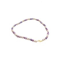 Cargar imagen en el visor de la galería, Collar Perla Gris y Morada, plata 950
