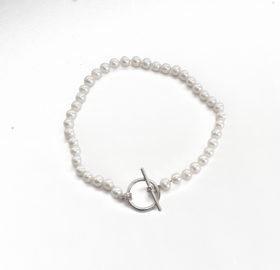 Collar Perla Broche SS, plata 950