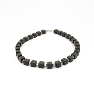Collar Ónix Cuadrado, plata 950