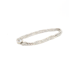 Cargar imagen en el visor de la galería, Collar 3 hilos Perla gris Niko, plata 950
