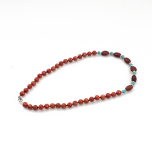 Cargar imagen en el visor de la galería, Collar Coral Esponja 7 Turquesas, plata 950

