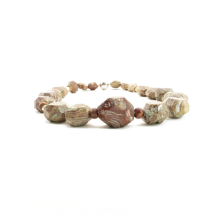 Collar Jaspe con Piedra Verde Africana plata 950