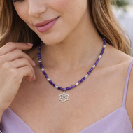 Collar Amatista Mandala plata 950