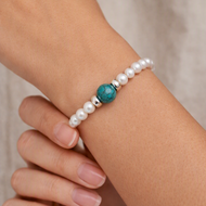 Pulsera Perla Turquesa plata 950