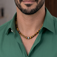 Collar Ojo de Tigre plata 950