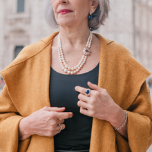 Cargar imagen en el visor de la galería, Collar Erizo de Mar Coral Rosa, plata 950
