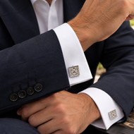 Mancuernas Logo plata 950
