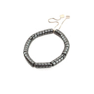 Pulsera Hematita Oxford Serpiente Cadena, plata 950