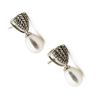 Arete Baker Perla Fija plata 950