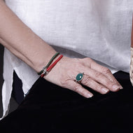 Pulsera Tejida Logo plata 950