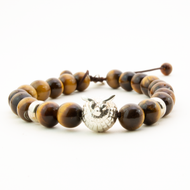 Pulsera Búho Ojo de Tigre plata 950