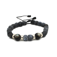 Pulsera Ónix Craquelado plata 950