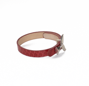 Pulsera Cola de Ballena Cinturon Rojo  plata950