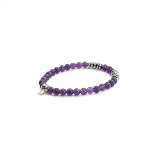 Pulsera Amatista Hematita, plata 950