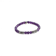 Pulsera Amatista Hematita, plata 950