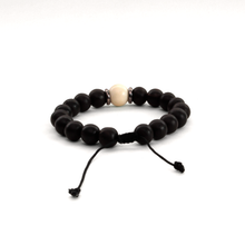 Cargar imagen en el visor de la galería, Pulsera Ebano y Hueso, plata 950
