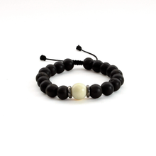 Cargar imagen en el visor de la galería, Pulsera Ebano y Hueso, plata 950
