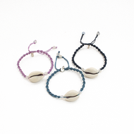 Pulsera Tejida Shell, plata 950