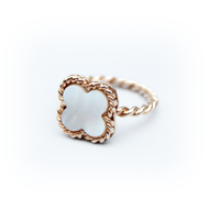 Anillo trébol madre perla plata 950 - Joyeria Cristina Fernandez