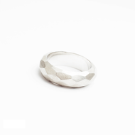 Anillo facetado plata 950 - Joyeria Cristina Fernandez