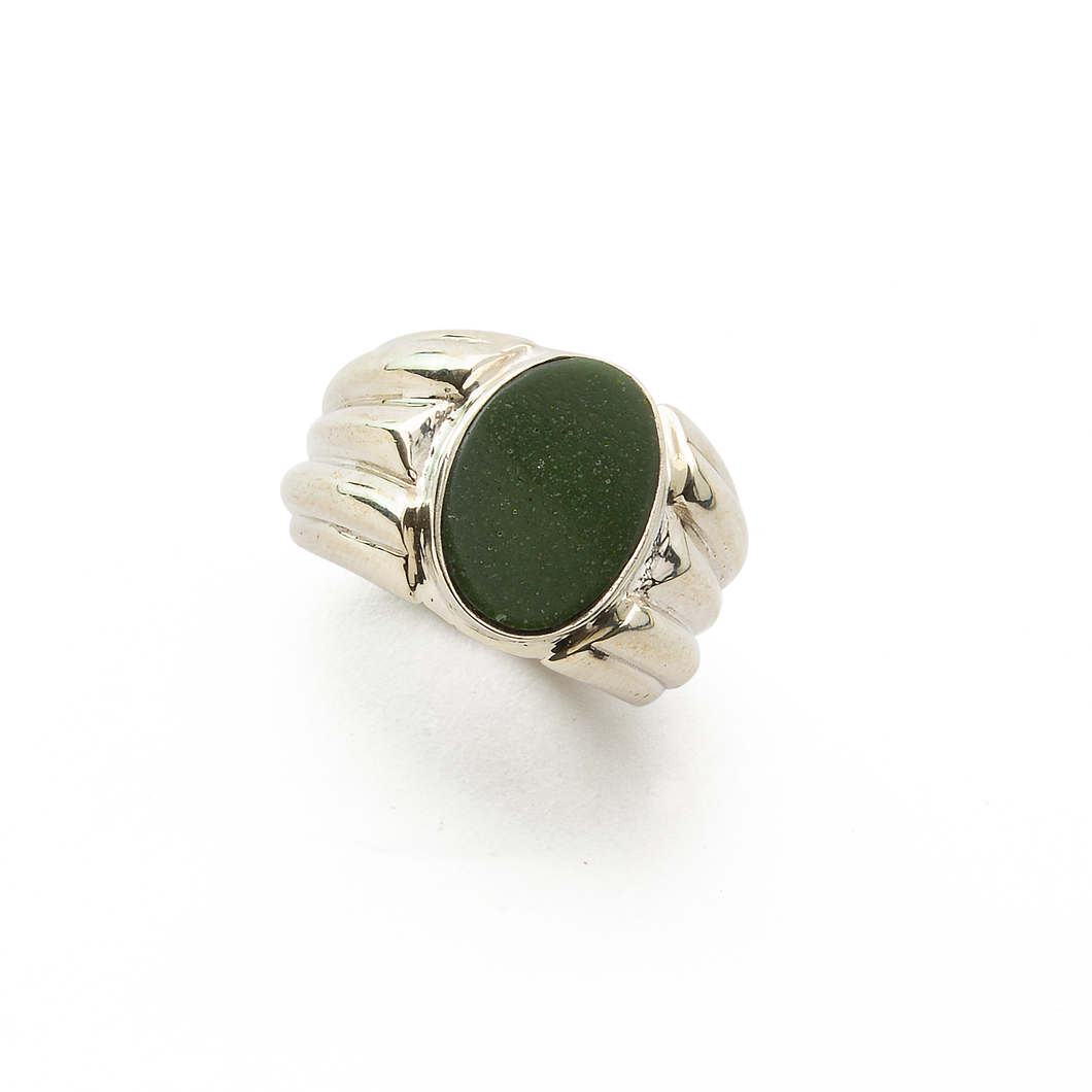 Anillo Intaglio Jade  plata 950
