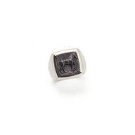 Anillo Sello Caballo plata 950