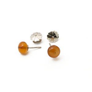 Arete Broquel Cornalina 6mm plata 950