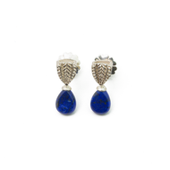 Arete Baker C/ Gota Plana Lapislázuli plata 950